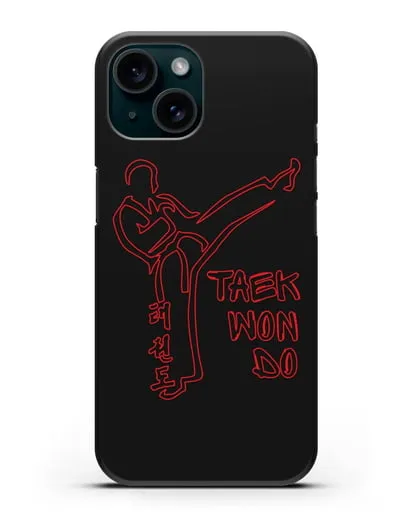 Чехол с изображением Боец Тхэквондо силиконовый для iPhone 15