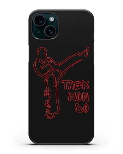 Чехол с изображением Боец Тхэквондо силиконовый для iPhone 15 Plus