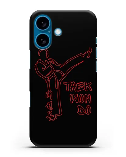 Чехол с изображением Боец Тхэквондо силиконовый для iPhone 16