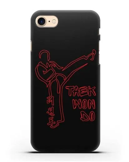 Чехол с изображением Боец Тхэквондо силиконовый для iPhone 7