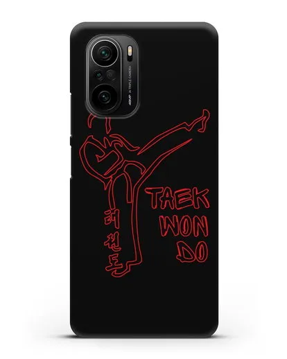 Чехол с изображением Боец Тхэквондо силиконовый для Xiaomi Poco F3 Pro
