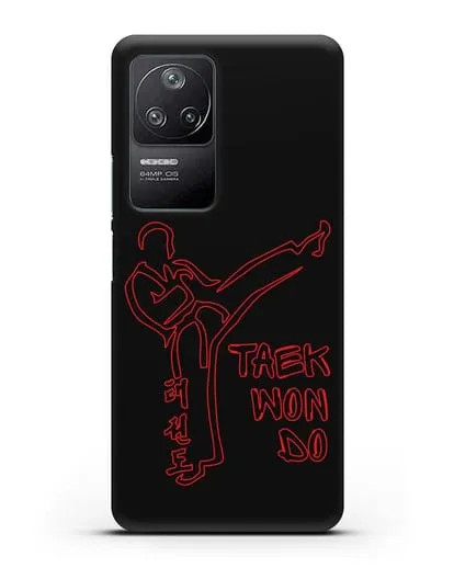 Чехол с изображением Боец Тхэквондо силиконовый для Xiaomi Poco F4