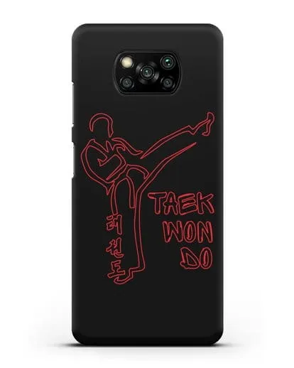 Чехол с изображением Боец Тхэквондо силиконовый для Xiaomi Poco X3