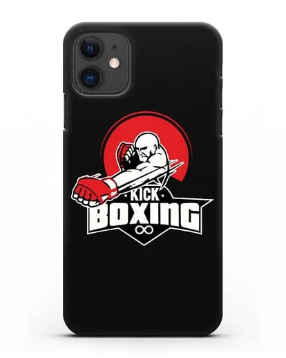 Чехол с изображением бойца и надписью Kick Boxing силиконовый для iPhone 11