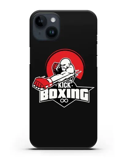 Чехол с изображением бойца и надписью Kick Boxing силиконовый для iPhone 14 Plus