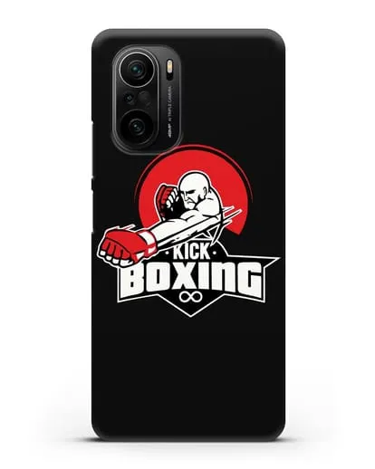 Чехол с изображением бойца и надписью Kick Boxing силиконовый для Xiaomi Poco F3