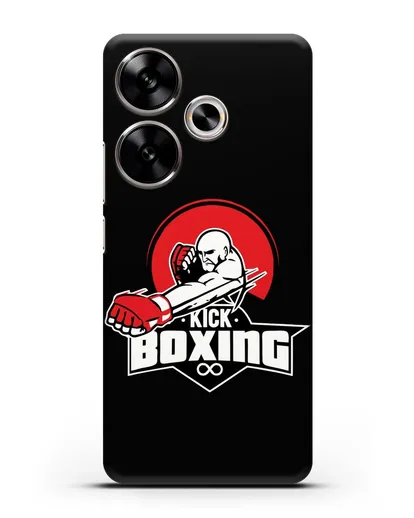 Чехол с изображением бойца и надписью Kick Boxing силиконовый для Xiaomi Poco F6