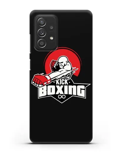 Чехол с изображением бойца и надписью Kick Boxing силиконовый для Samsung Galaxy A53