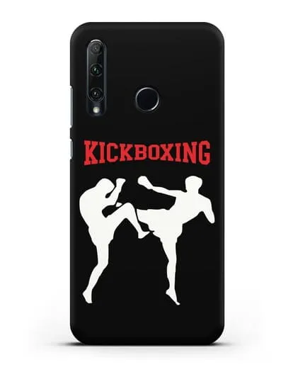 Чехол с изображением бойцов и надписью Kickboxing силиконовый для Honor 20e