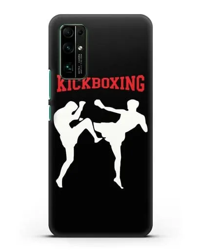 Чехол с изображением бойцов и надписью Kickboxing силиконовый для Honor 30