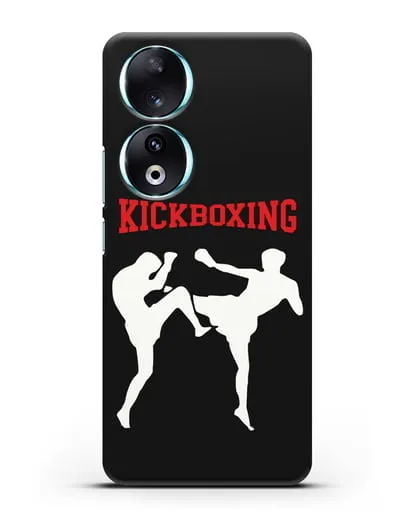 Чехол с изображением бойцов и надписью Kickboxing силиконовый для Honor 90