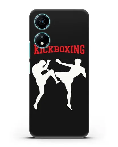 Чехол с изображением бойцов и надписью Kickboxing силиконовый для Honor X5 Plus