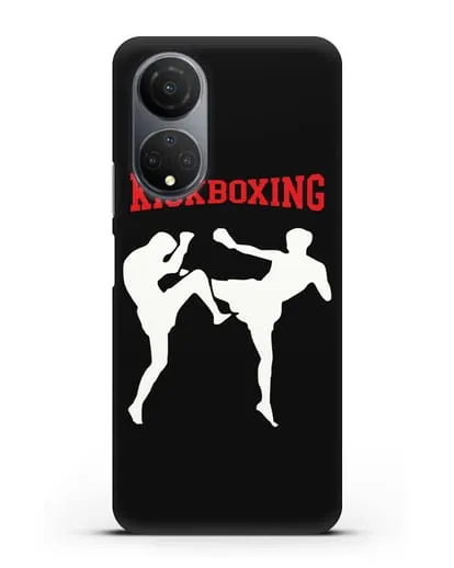 Чехол с изображением бойцов и надписью Kickboxing силиконовый для Honor X7