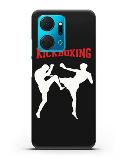 Чехол с изображением бойцов и надписью Kickboxing силиконовый для Honor X7a Plus