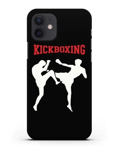 Чехол с изображением бойцов и надписью Kickboxing силиконовый для iPhone 12