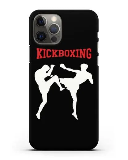 Чехол с изображением бойцов и надписью Kickboxing силиконовый для iPhone 12 Pro