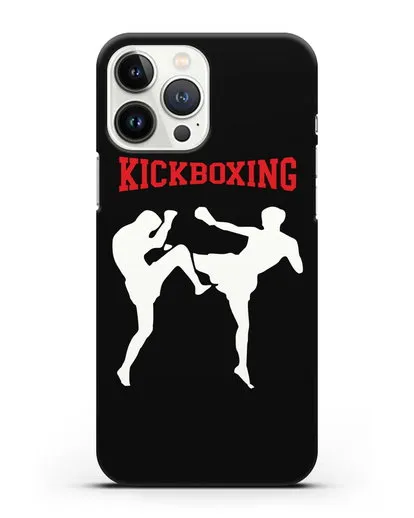 Чехол с изображением бойцов и надписью Kickboxing силиконовый для iPhone 13 Pro Max