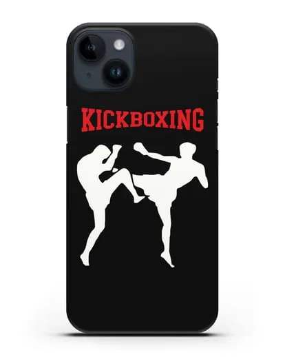 Чехол с изображением бойцов и надписью Kickboxing силиконовый для iPhone 14 Plus