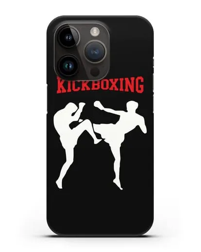 Чехол с изображением бойцов и надписью Kickboxing силиконовый для iPhone 14 Pro