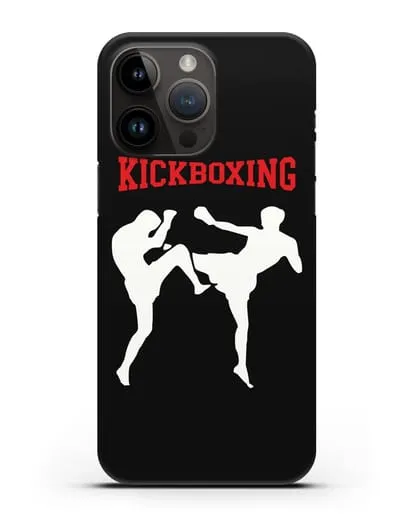 Чехол с изображением бойцов и надписью Kickboxing силиконовый для iPhone 14 Pro Max