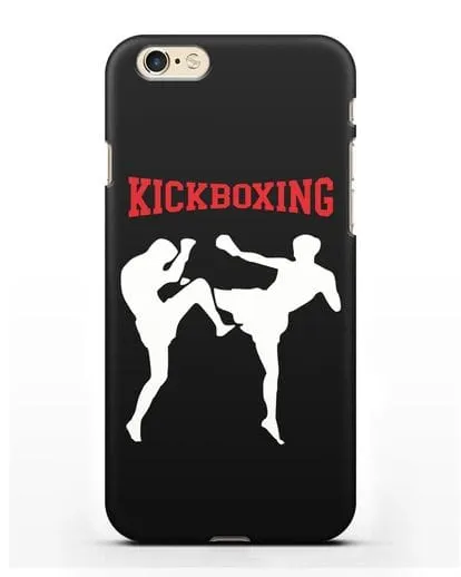 Чехол с изображением бойцов и надписью Kickboxing силиконовый для iPhone 6