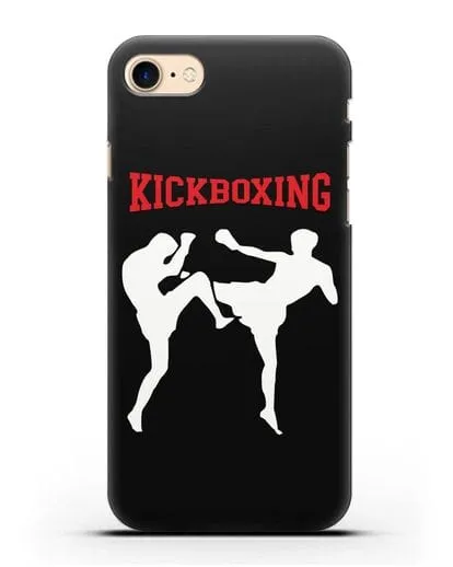 Чехол с изображением бойцов и надписью Kickboxing силиконовый для iPhone 8