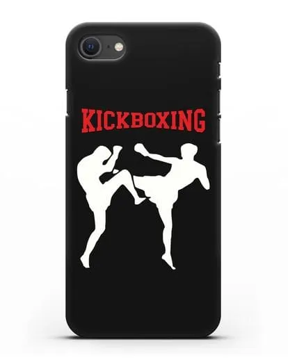 Чехол с изображением бойцов и надписью Kickboxing силиконовый для iPhone SE 2020