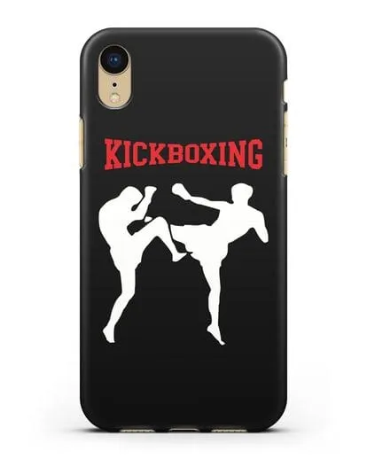 Чехол с изображением бойцов и надписью Kickboxing силиконовый для iPhone XR