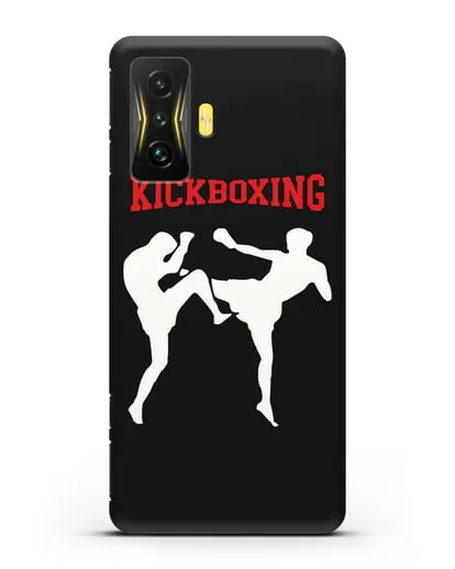 Чехол с изображением бойцов и надписью Kickboxing силиконовый для Xiaomi Poco F4 GT
