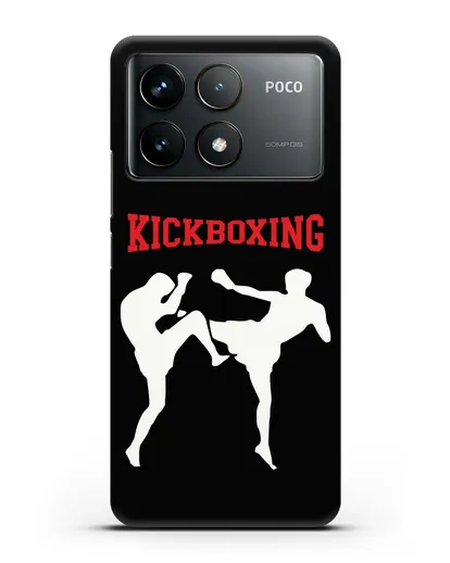 Чехол с изображением бойцов и надписью Kickboxing силиконовый для Xiaomi Poco F6 Pro