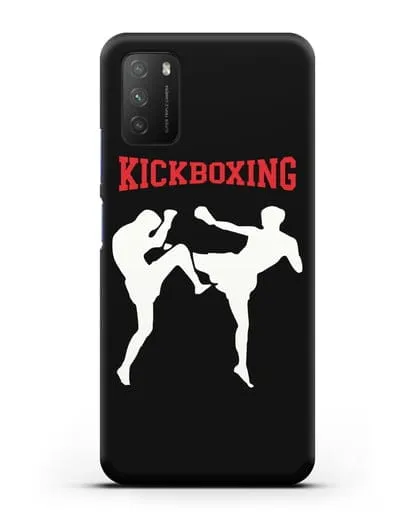 Чехол с изображением бойцов и надписью Kickboxing силиконовый для Xiaomi Poco M3