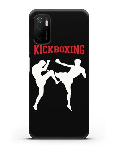 Чехол с изображением бойцов и надписью Kickboxing силиконовый для Xiaomi Poco M3 Pro