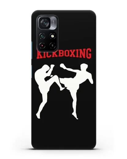 Чехол с изображением бойцов и надписью Kickboxing силиконовый для Xiaomi Poco M4 Pro 5G