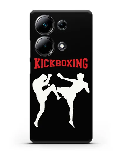 Чехол с изображением бойцов и надписью Kickboxing силиконовый для Xiaomi Poco M6 Pro