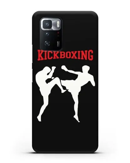 Чехол с изображением бойцов и надписью Kickboxing силиконовый для Xiaomi Poco X3 GT