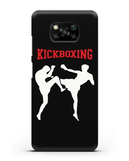 Чехол с изображением бойцов и надписью Kickboxing силиконовый для Xiaomi Poco X3 Pro