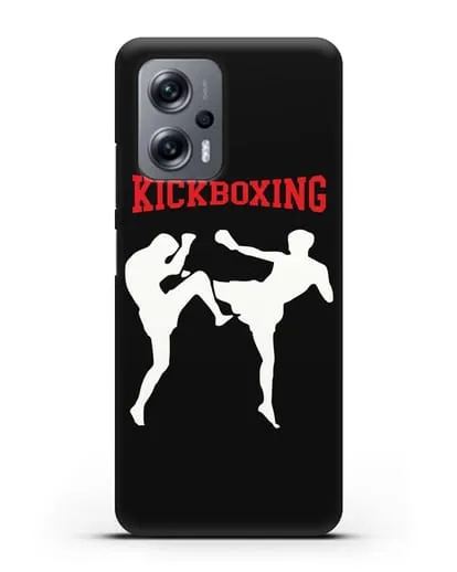 Чехол с изображением бойцов и надписью Kickboxing силиконовый для Xiaomi Poco X4 GT