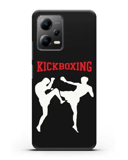 Чехол с изображением бойцов и надписью Kickboxing силиконовый для Xiaomi Poco X5