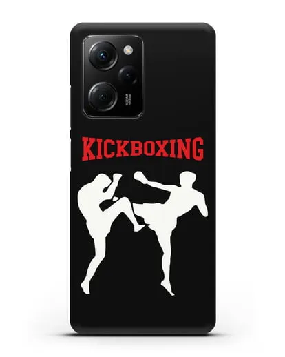 Чехол с изображением бойцов и надписью Kickboxing силиконовый для Xiaomi Poco X5 Pro