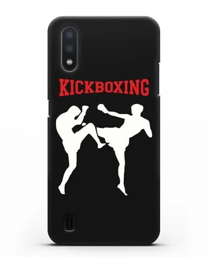 Чехол с изображением бойцов и надписью Kickboxing силиконовый для Samsung Galaxy A01 [SM-A015F]