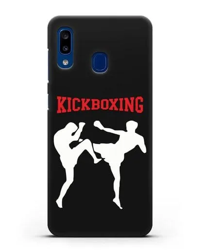 Чехол с изображением бойцов и надписью Kickboxing силиконовый для Samsung Galaxy A20 [SM-A205FN]