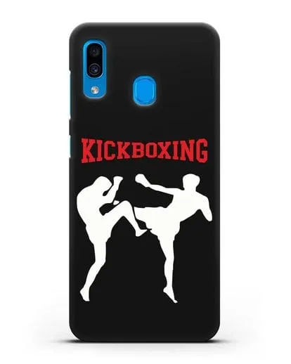 Чехол с изображением бойцов и надписью Kickboxing силиконовый для Samsung Galaxy A30 [SM-A305FN]
