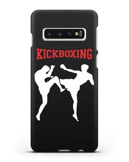 Чехол с изображением бойцов и надписью Kickboxing силиконовый для Samsung Galaxy S10 [SM-G973F]