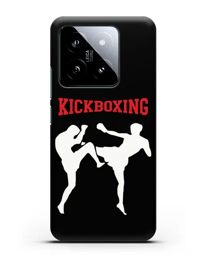 Чехол с изображением бойцов и надписью Kickboxing силиконовый для Xiaomi 14