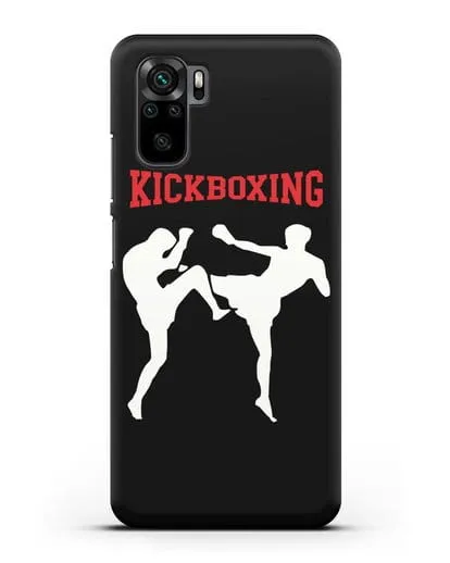 Чехол с изображением бойцов и надписью Kickboxing силиконовый для Xiaomi Redmi Note 10
