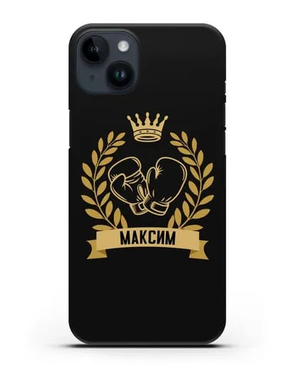 Чехол с боксерскими перчатками и короной силиконовый для iPhone 14 Plus