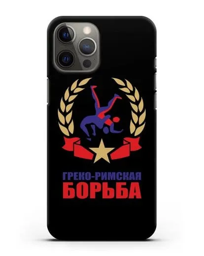Чехол с логотипом и надписью Греко-римская борьба силиконовый для iPhone 12 Pro Max