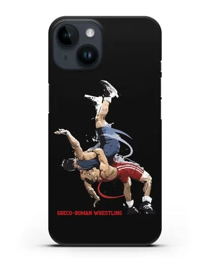 Чехол с изображением борцов силиконовый для iPhone 14