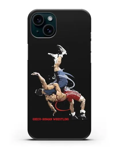 Чехол с изображением борцов силиконовый для iPhone 15 Plus
