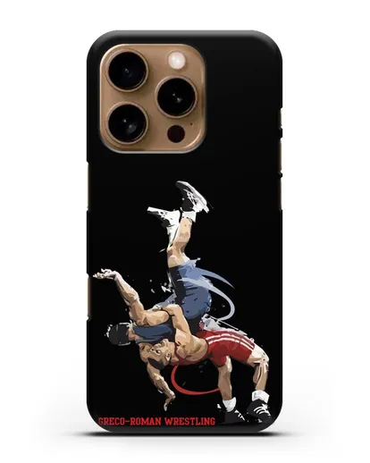 Чехол с изображением борцов силиконовый для iPhone 16 Pro